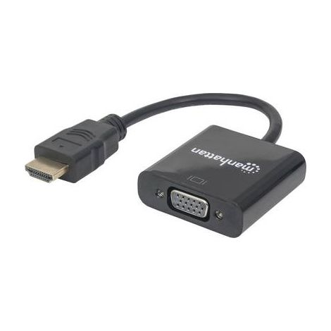 Adaptateur TV, écran Manhattan 151467 [1x HDMI mâle - 1x VGA femelle] noir A618961 (1/3)