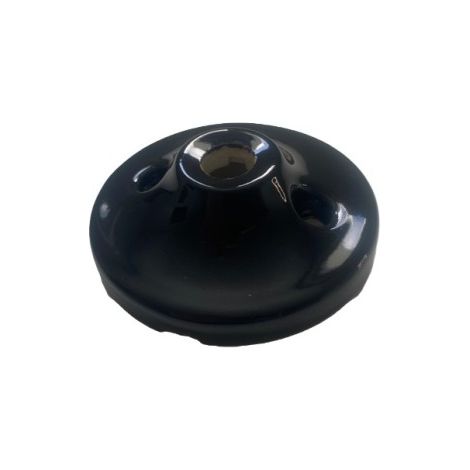 Mini Rosace en porcelaine noire Ø70mm minimaliste pour suspension luminaire –Design sobre & élégant
