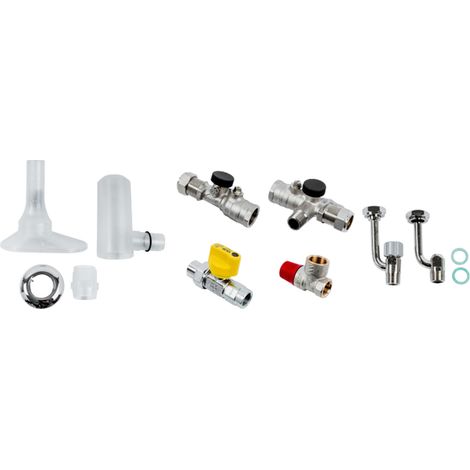 Wolf Set di collegamento caldaie combinate AP incl. rubinetto KFE e sicurezza termica, 2072345