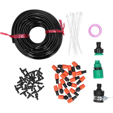 Système d'irrigation goutte à goutte automatique 20m pour jardin, kit d'arrosage DIY avec tuyau