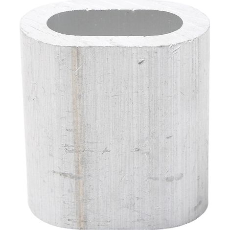 Manchon À Sertir - Aluminium - 10 mm - Pour Câble Acier Ou Synthétique - Réparation Et Connexion De Câbles - Lot De 10 (1/5)