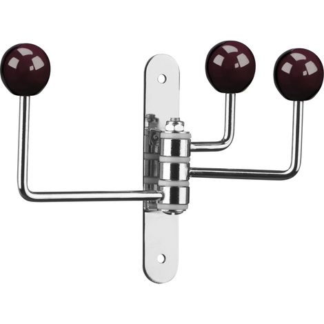 Premier Housewares Purple Ceramic Balls 3 Hook Wall Hanger (1/3)