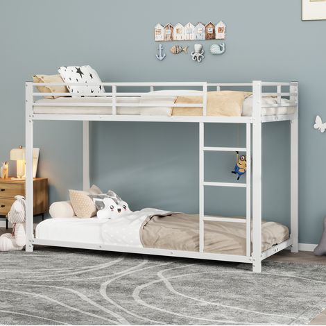 struttura letto 90x200 a castello salvaspazio bianco OKMYHOME (1/5)