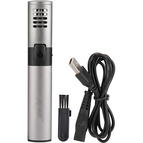 Tondeuse Nasale Électrique USB Rechargeable - Coupe Précise - Portable - Machine à Tailler les Poils du Nez - Gris Argenté (1/5)