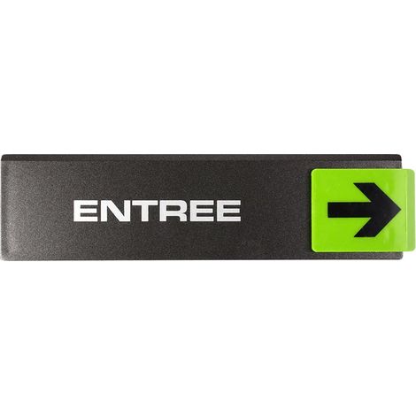 Plaque de porte Entrée flèche droite - Europe design 175x45mm - 4261027