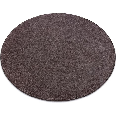 Teppich rund SANTA FE braun 42 eben, glatt, einfarbig brown rund 100 cm