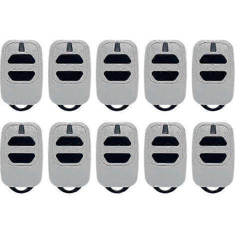 Lot de 10 télécommandes de porte de garage à 2 touches, 433,92 MHz, code tournant, compatibles avec les émetteurs portables des séries DEA GT2, GT4, GTI2, GTI4 et GTI. (1/5)