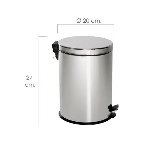 Maurer Edelstahleimer 5 Liter Ø 20 x 27 cm. (1/2)