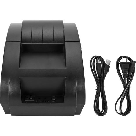 Thermodrucker 58 mm 90 mm/s, USB-Schnittstelle, ESC/POS-kompatibel, 203 dpi, 100-240 V, für Versandetiketten, US-Stecker. (1/5)
