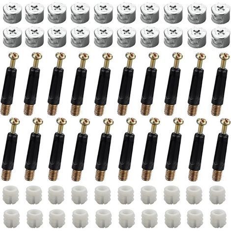 Juego de conectores para muebles M15 - 120 piezas para armarios y cómodas (1/5)