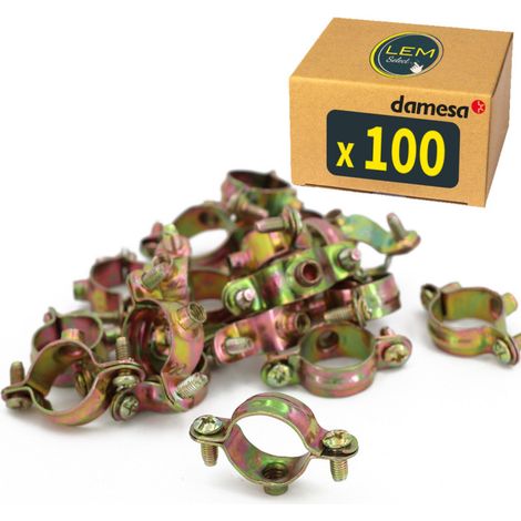 Collier de serrage pour T Ø22,fixation Atlas plomb (lot de 100) (1/4)