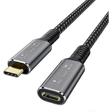 Câble d'extension Thunderbolt 4. câble USB-C vers USB-C mâle/femelle. compatible vidéo 8K/5K 60 Hz. données 40 Gbit/s. 100 W (1/5)