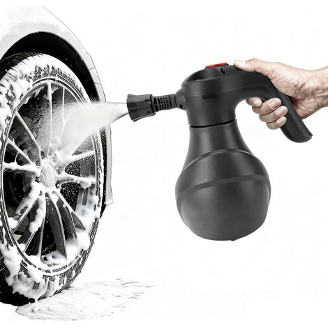 Pulvérisateur électrique pour lavage de voiture, 2 litres, portable, sans fil, batterie rechargeable, buse à mousse, jet grand angle 70°, pour le nettoyage des voitures et des plantes de jardin. (1/5)