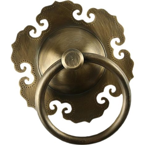 Türklopfer im Vintage Design Retro Stil aus goldfarbenem
