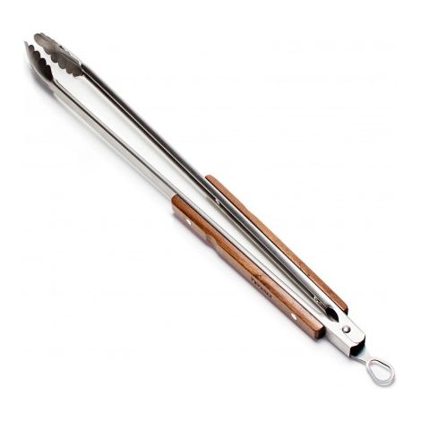Petromax Pince à barbecue argenté manche en bois 54-56 cm