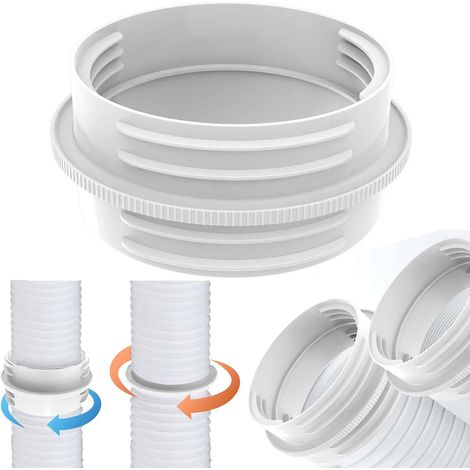 Adaptateur Tuyau Climatiseur Mobile Blanc, Raccord Tuyau Climatiseur Mobile 130-150mm, Kit Evacuation Climatiseur pour d'Évacuation Ca (1/5)