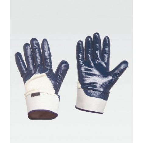 Guantes de nitrilo con puño de protección WORKTEAM G4401 8 Azulina