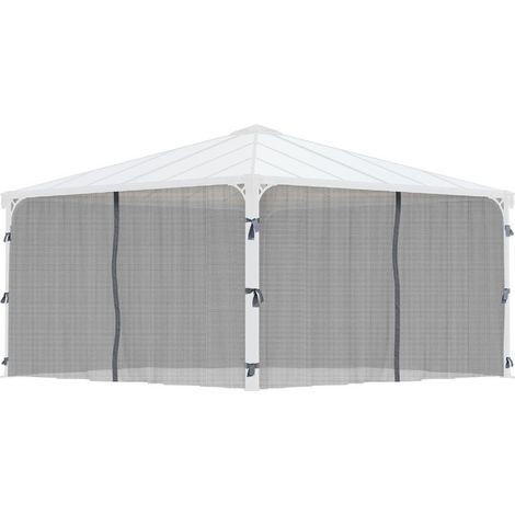Canopia Set de mosquitero para Milano 3x4.3 & Martinique 3.6x5 Cenador Negro (1/3)