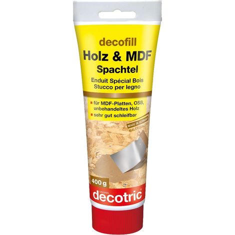 Decotric Holz- und MDF Spachtel 400 g Holzpaste & Holzkitt