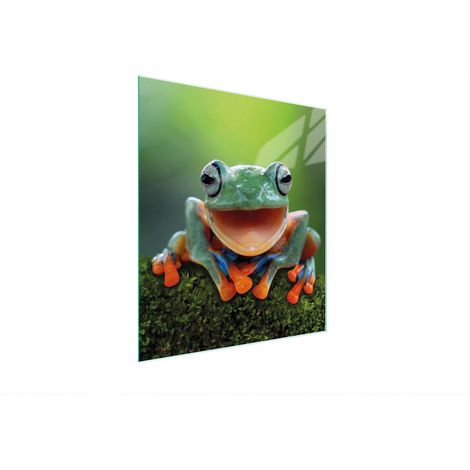 Glasschneidebrett 45x52 Frosch
