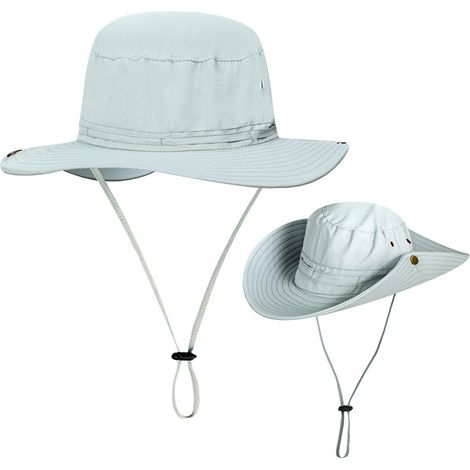 Chapeau Anti-UV - Large Bordure - Pour Jardinage Plage Et Activités Estivales - Respirant - Lavage À La Main - 1 Pièce