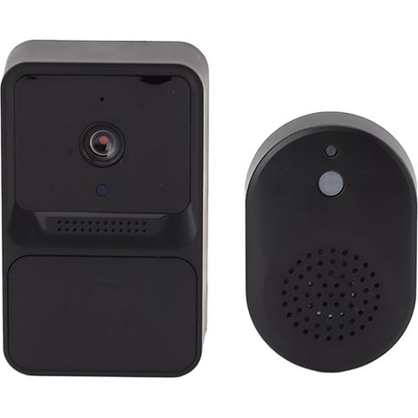 Sonnette vidéo sans fil 1080p HD avec vision nocturne, communication bidirectionnelle, stockage cloud et caméra de surveillance WiFi intelligente pour la maison, à l'intérieur comme à l'extérieur (noi (1/5)