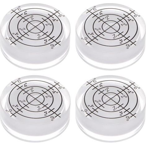 Purchasing Map Lot de 4 niveaux à bulle ronds 32 x 7 mm, mini marqueurs de niveau Bullseye ronds pour nivellement d'appareil photo, trépied, télescope, atelier, plateau tournant, blanc (1/5)