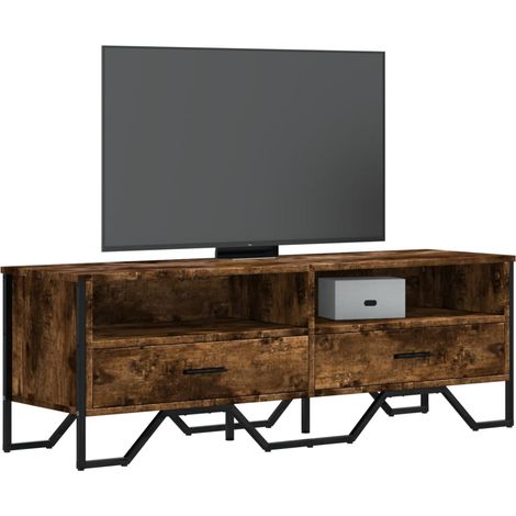 TV-Schrank Räuchereiche 122x34x41 cm Holzwerkstoff (1/5)