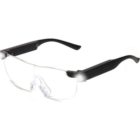 Loupe mains libres avec lumière, loupe éclairante pour lecture et travaux, 16 LED