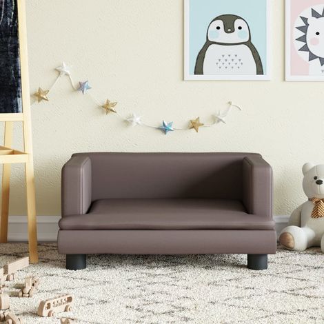 Canapé pour enfants Canapé Sofa scandinave marron 60x40x30 cm similicuir 84424 (1/5)