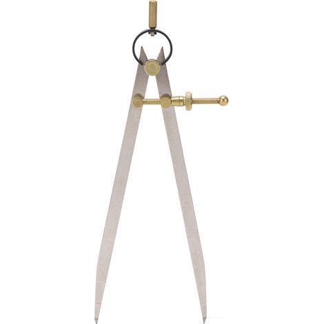 Hochpräziser, verstellbarer Flügelkompass, rostbeständig, vergoldet, arretierbar, für handgefertigte Ledermarkierungen, 250 mm (1/5)