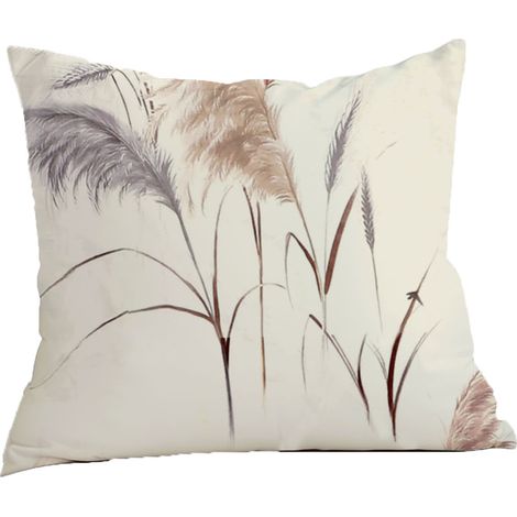 Baumwollkissenbezug 40x40, naturweich - beige Pampasgras (1/5)