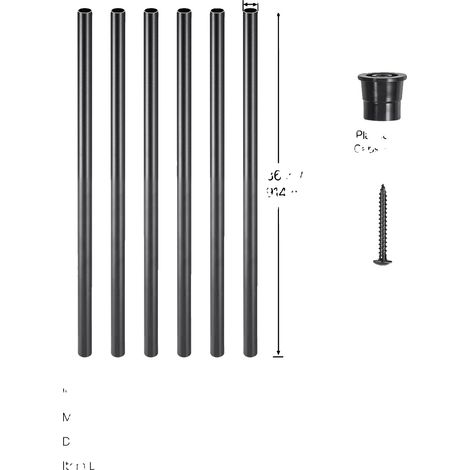 Treppenbaluster, 101er Pack, Rundrohrdesign, 101Stücke 36In (1/2)