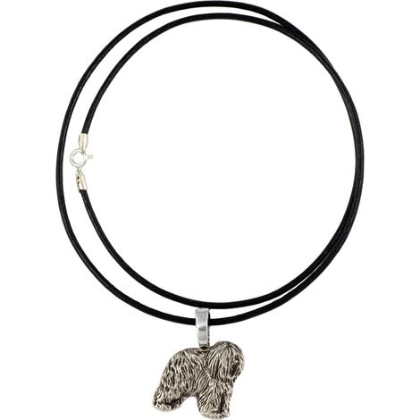 Perro pastor polaco de las tierras bajas, PON - collar para perro, colgante bañado en plata para amantes de los perros, joyería discreta de Art-Dog (1/5)