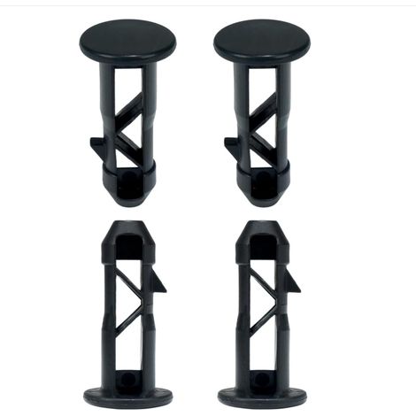 Goupilles de Charnière en Plastique, 4 PCS, Noir, Contemporaine, Plastique, Brute, Montage en Surface, Accessoires Pour Poubelles À Roulettes (1/5)