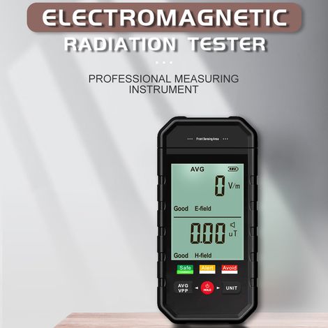 ET925 Tragbarer Elektromagnetischer Strahlungsdetektor mit großem Bildschirm (Schwarz) (wie abgebildet) (1/5)