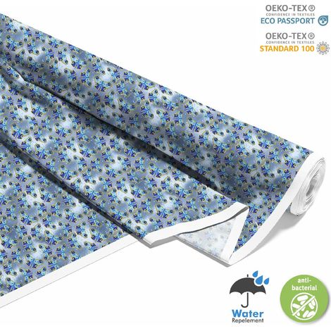 TESSUTI DECORATIVI PER ESTERNI OXFORD - Motivo farfalle blu I DX356 (1/5)