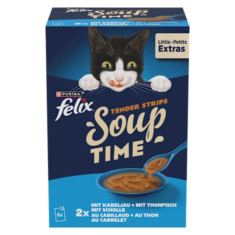 Lot de 6 - PURINA FELIX - Soupes pour chat - Tender Strips Poisson - Sans colorants artificiels - Voir photos (1/5)