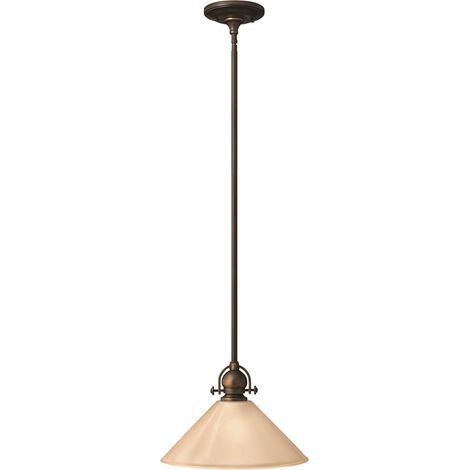 Elstead Mayflower - Mini suspension plafonnier dôme à 1 ampoule Olde Bronze, E27 (1/3)