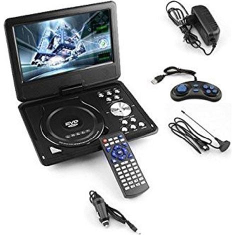 Lecteur Dvd Portable 8.8" Lcd 180° Hd Tft Dvx Video Cd Mp3 Mp4 3d Travel Car