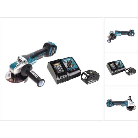 Makita DGA 519 RF1 Akku Winkelschleifer 18 V 125 mm Brushless X-Lock + 1x Akku 3,0 Ah + Ladegerät (1/5)