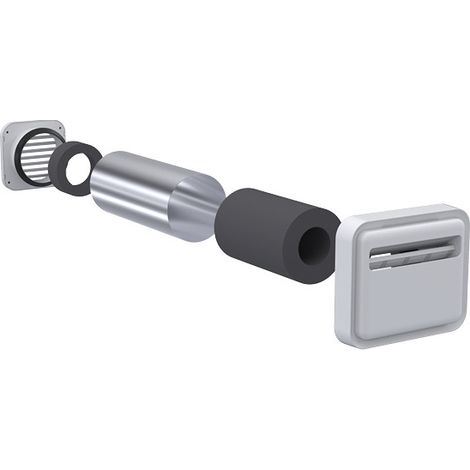 Kit Silence HY entrée d'air acoustique murale hygroréglable – VMC simple flux – Débit max 300m³/h – Pour pièces sèches – Silencieux intégré – Nather