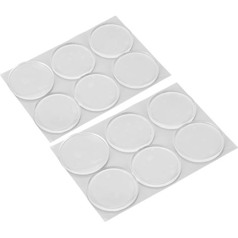 12 Coussinets Ronds Transparents Anti-Dérapants Imperméables Résistants à la Chaleur, Protège-Meubles en Silicone, Lot de 12, Diamètre 2cm, Usage Quotidien (1/5)