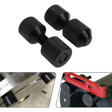 Zweiteiliger Flanschpositionierungsstiftsatz mit zwei Löchern (1-1/8 Zoll), Aluminium 6061, schwarz (1/5)