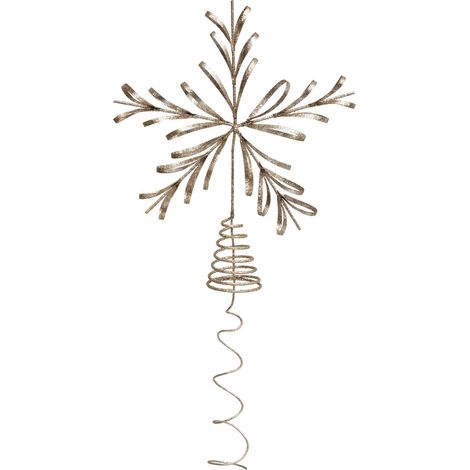 Déco Sapin de Noël Cimier Etoile champagne pailleté - Feeric Christmas (1/2)