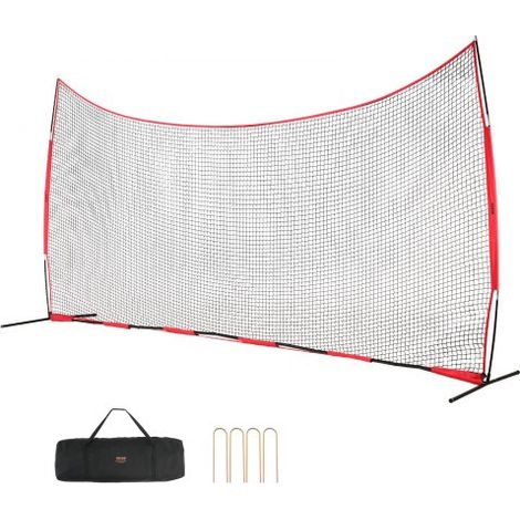 Red de Barrera para Barricada, Red de Barrera deportiva de 6200x1400x3140mm Equipo de Práctica Portátil con Bolsa de Transporte,  Red de Protección para Entrenamiento de Béisbol, Softball (1/5)
