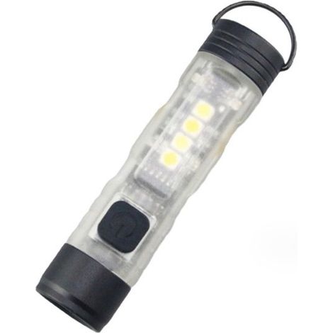 LED Schlüsselanhängerleuchte Kompakte Reisetaschenlampe mit USB aufladbarem Akku, multifunktionale Taschenlampe, wasserdichte Mini Taschenlampe f (1/5)