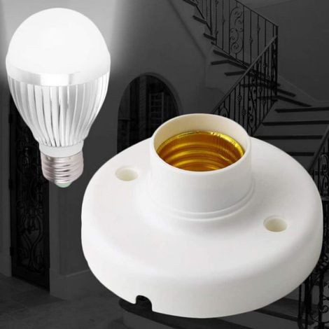 Support de lampe E27 avec visserie plastique pour 10 douilles rondes en plastique (1/4)
