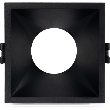 Collerette spot encastrable carrée - Faible UGR - Découpe 85 x - Noir