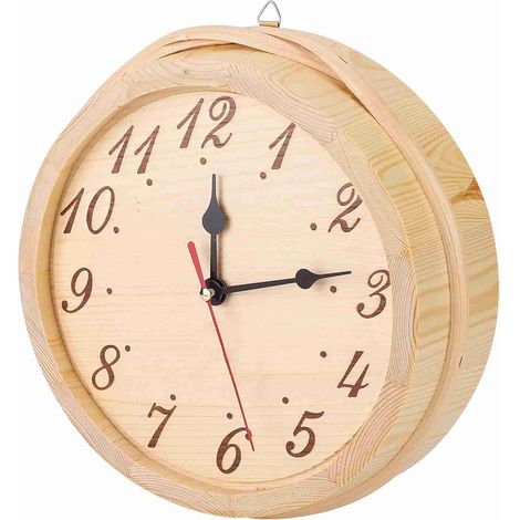 Large Number Wooden Sauna Clock with Clear Display (1/5)